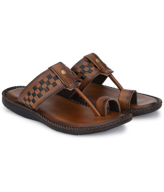 Leeport Tan Mens Kolhapuris - None