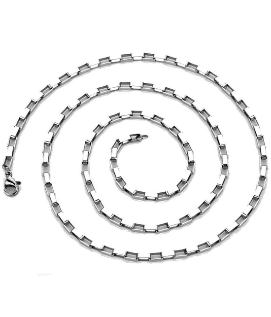 FASHION FRILL Silver Plated Stainless Steel Chain ( Pack of 1 ) - None