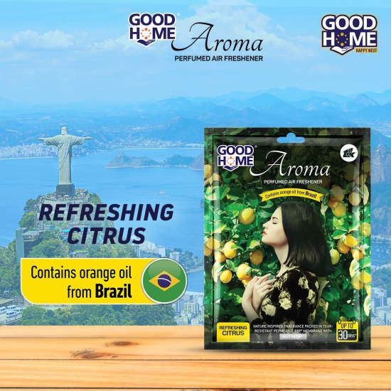 Good Home Aroma Perfumed Air Freshener- Refreshing Citrus, 10g