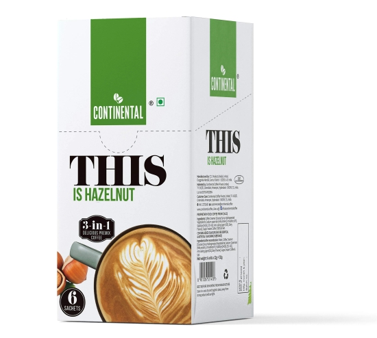 Continental This Is Hazelnut Coffee 3-In-1, 22 Gm