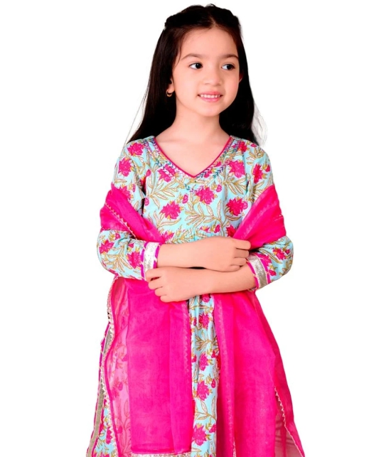 Itemzon Pink Viscose Girls Kurta and Pant Set ( Pack of 1 ) - None