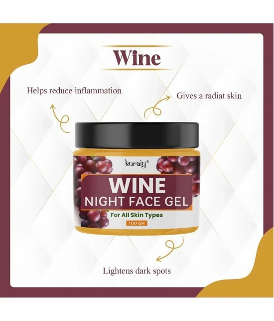 KURAIY Wine Night Face Gel Suitable for All Skin Types 100g Pack of 1