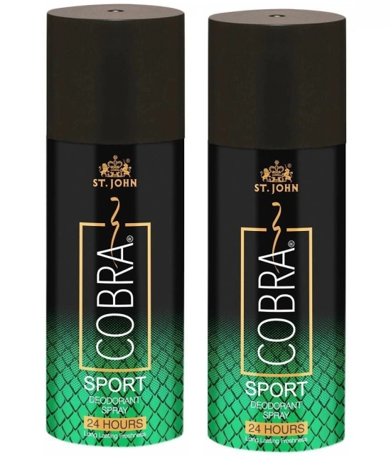 ST.JOHN Cobra Sport Deodorant Spray for Men 150ml Each (300ml) Pack of 2