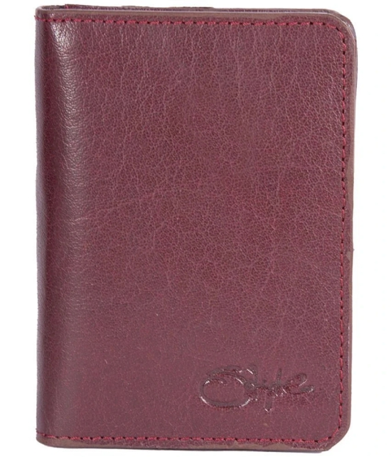 STYLE SHOES Leather Burgundy Womens Bi Fold Wallet ( Pack of 1 ) - Burgundy