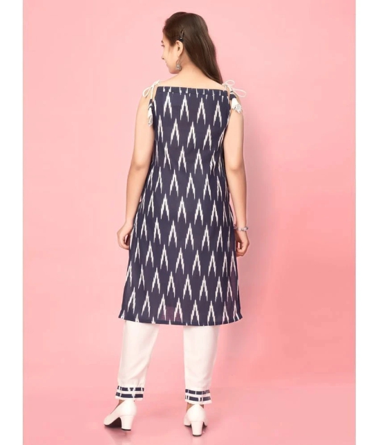 Aarika Navy Blue Cotton Girls Kurti ( Pack of 1 ) - None