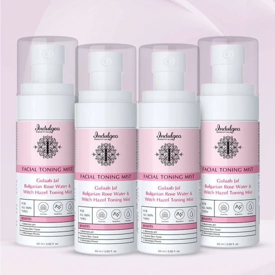 Gulaab Jal - Bulgarian Rose Water Toner For All Skin Types-Pack of 4