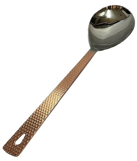 Dynore - Copper Stainless Steel Serving Spoon ( Pack of 5 ) - Copper