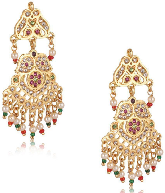 Gilher Present Beautiful Real look Traditional Jadau Earrings for Women And Girl. - Golden