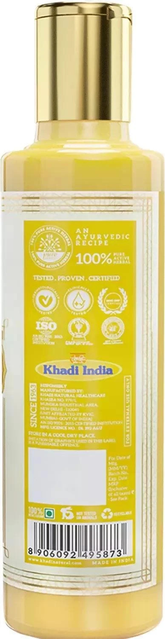 Khadi Natural Lemon & Tamarind Cleanser Shampoo Sulphate Paraben Free (210Ml)