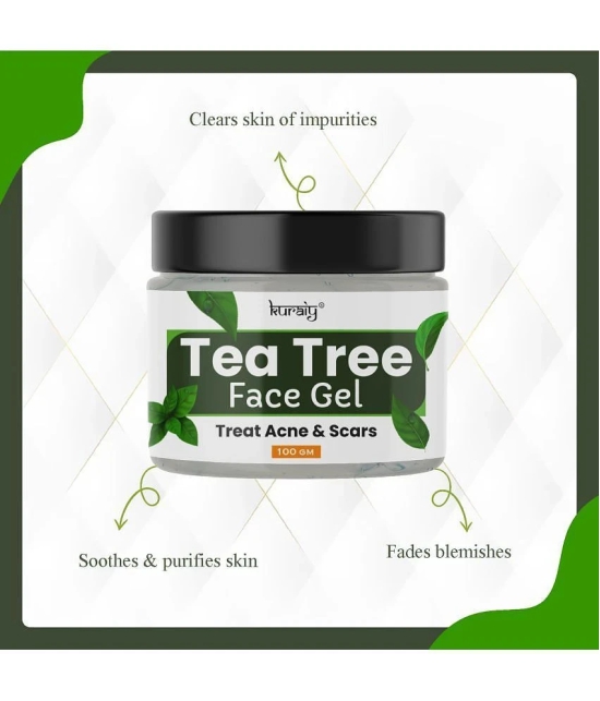 KURAIY Tea Tree Acne& Scar Removal Face Gel Suitable for All Skin Types 100g Pack of 2