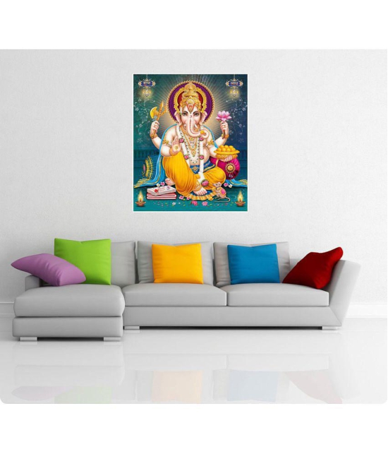 Asmi Collection Beautiful God Ganesha Self Adhesive Wall Sticker ( 72 x 60 cms )