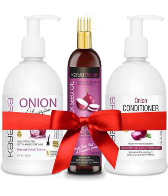 Kayamaya Onion Hair Oil+ Shampoo+Conditioner 700 ml Pack of 3