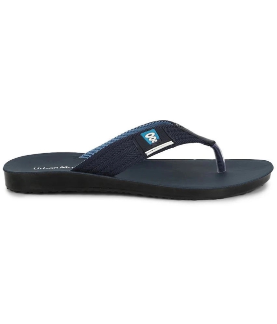 UrbanMark Men Comfortable Nivar Strap Thong Flip-Flop- Navy - None