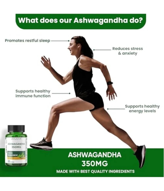 Ayuvya Ashwagandha Capsules | Experience Holistic Wellness with Organic Ashwangdha | Naturally Relieve Stress, Enhance Sleep, Boost Energy, and Support Immunity