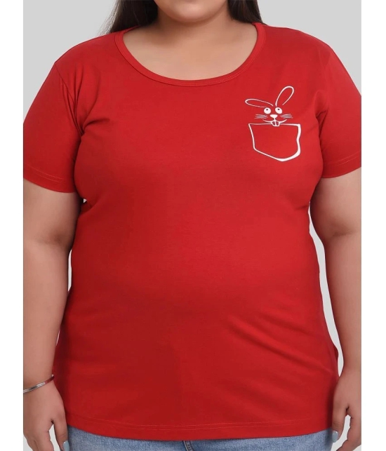 Neo Garments - Red Cotton Regular Fit Womens T-Shirt ( Pack of 1 ) - 4XL