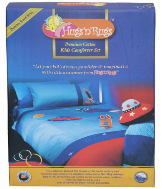 Hugs'n'Rugs Single Cotton Multi Embroidery Comforter