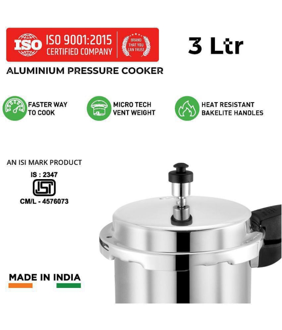 Srushti Gold is now Leoron 2 L Aluminium OuterLid Pressure Cooker Gas Stovetop Compatible