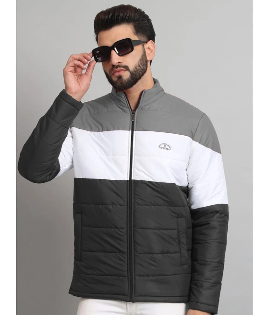 MXN Polyester Mens Quilted & Bomber Jacket - Grey ( Pack of 1 ) - None