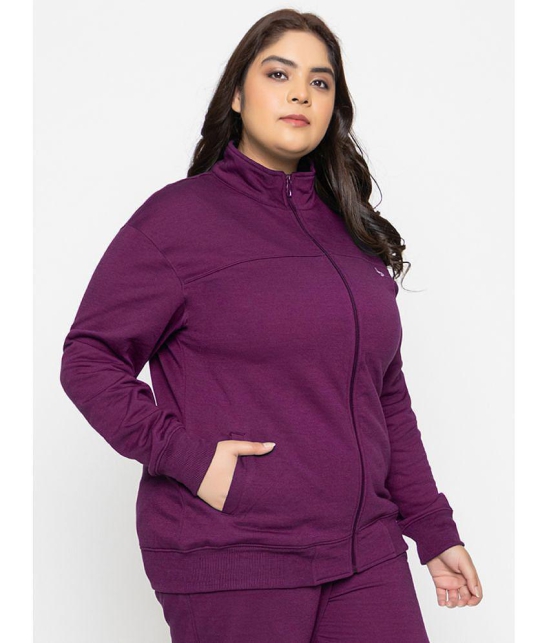 YHA Fleece Women''s Zippered Sweatshirt ( Purple ) - None