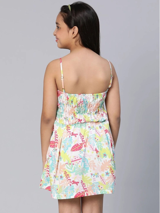 Oxolloxo Floral Printed Shoulder Straps Dress