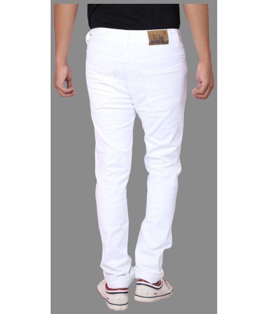 HALOGEN - White Denim Skinny Fit Mens Jeans ( Pack of 1 ) - None