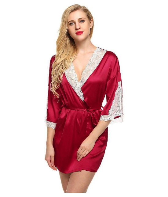 Piquant - Multicolor Satin Womens Nightwear Robes - M