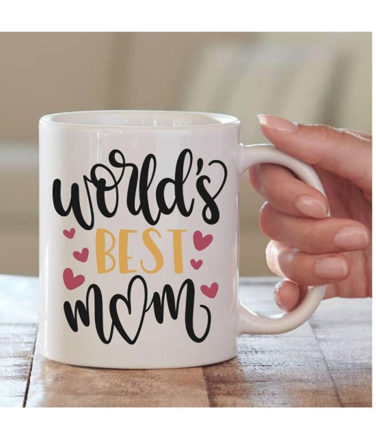 thriftkart worlds best mom Ceramic Coffee Mug 1 Pcs 350 mL - White