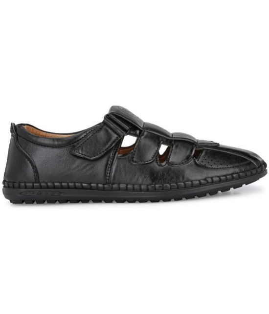 ShoeRise - Black Mens Sandals - None