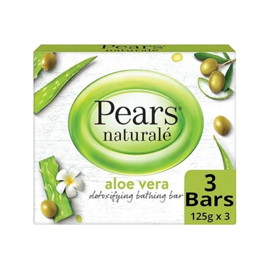 Pears Naturale Aloe Vera Detoxifying Soap Bar 125gm (Pack Of 3)