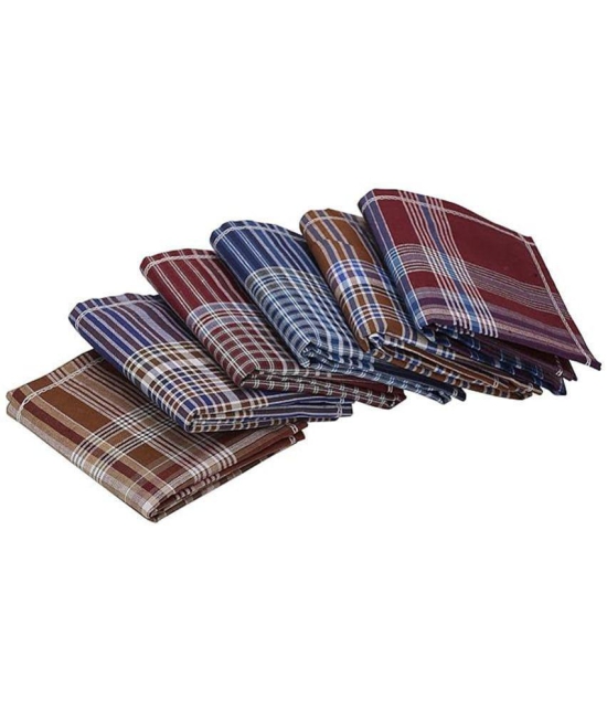 THRIFTKART Multi Cotton Mens Handkerchief ( Pack of 6 ) - Multi