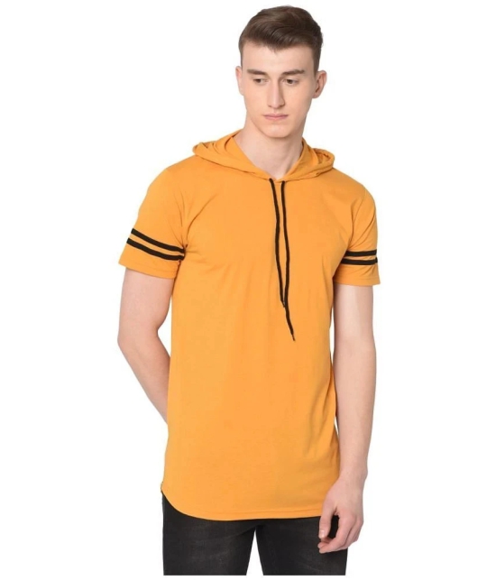 Glito - Mustard Cotton Blend Regular Fit Mens T-Shirt ( Pack of 1 ) - None