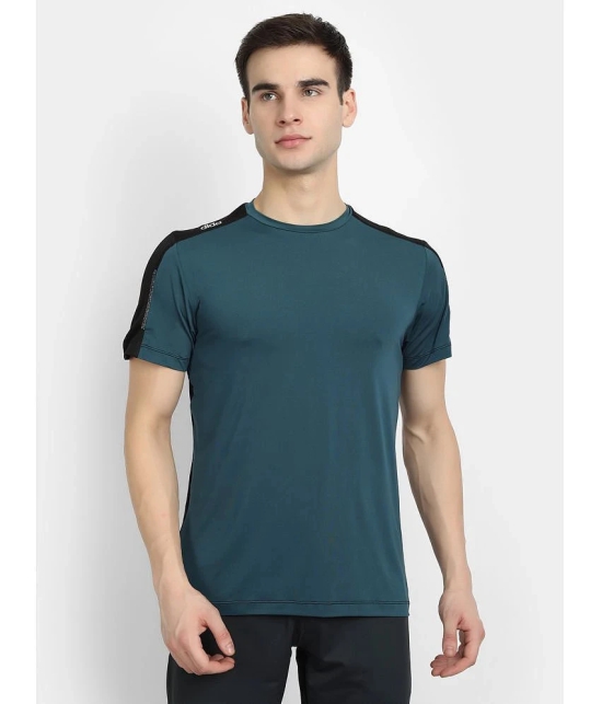 Dida Sportswear Sea Green Polyester Regular Fit Mens Sports T-Shirt ( Pack of 1 ) - None