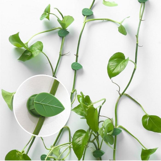 10 PCS LEAF SHAPE PLANT FIXING WALL CLIMBER CLIP