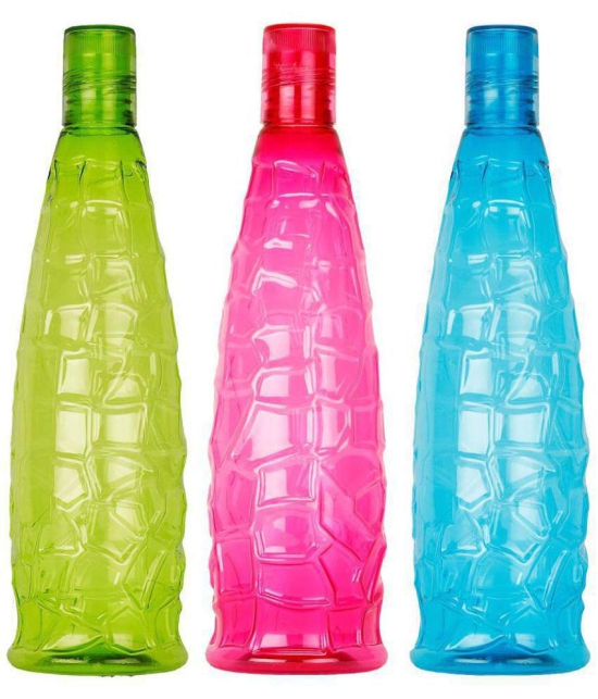 Oliveware Multicolour Water Bottle 1000 mL ( Set of 3 ) - Multicolour