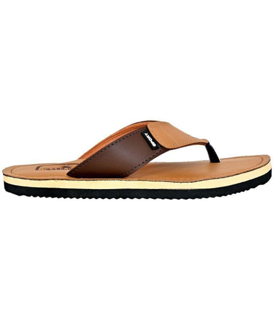 GRASS WALK - Tan Men's Thong Flip Flop - None