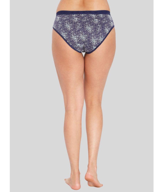 ILRASO - Navy Blue Cotton Printed Women's Briefs ( Pack of 1 ) - None