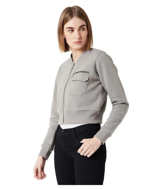 Miss Chase Cotton Grey Bomber Jackets - XS