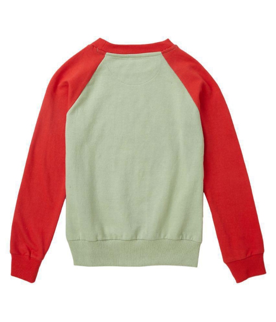 Cub McPaws Boys Regular Fit Cotton Crew Neck Fashion Sweatshirt, Green - None