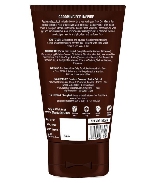 Man Arden Coffee Face Wash 100 mL Pack of 2