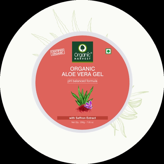 Organic Aloevera Gel with Saffron Extract - 200ml