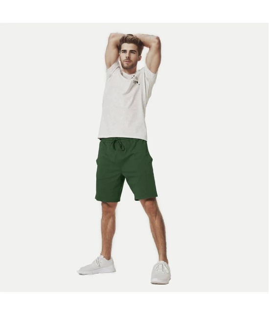 Radprix Green Cotton Mens Shorts ( Pack of 1 ) - None