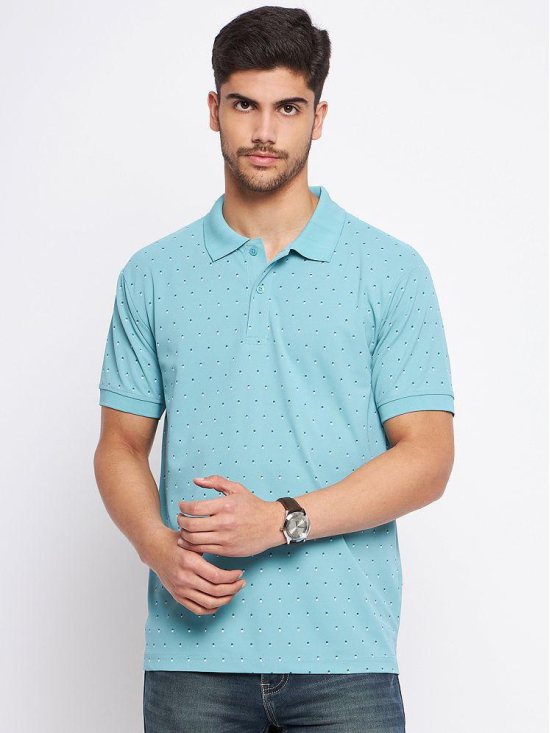 MXN - Aqua Cotton Regular Fit Mens Polo T Shirt ( Pack of 1 ) - None