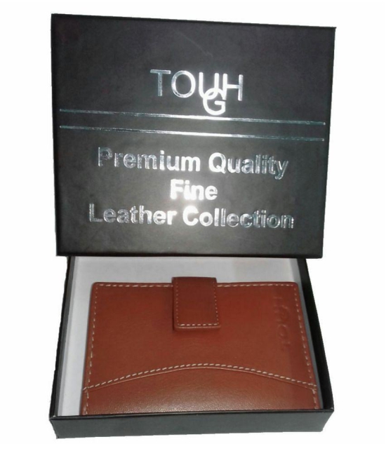 Tough Button Tan Card Holder - Tan