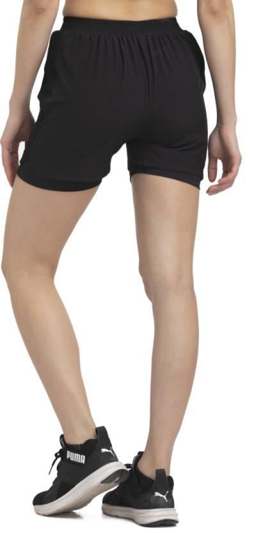 Solid Women Dark Blue Sports Shorts, Gym Shorts, Cycling Shorts, Running Shorts