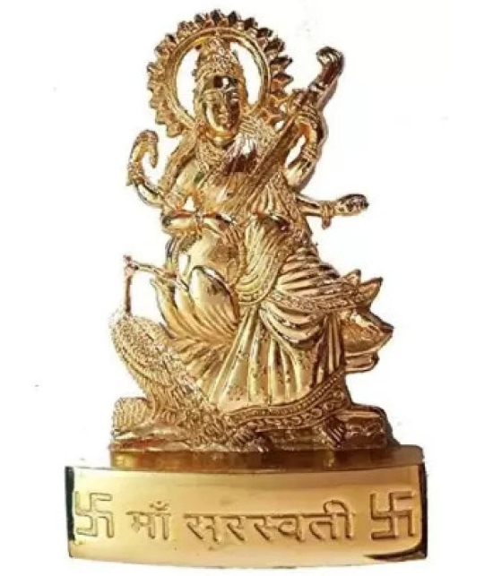 DvR ClicK - Brass Goddess Saraswati 11 cm Idol