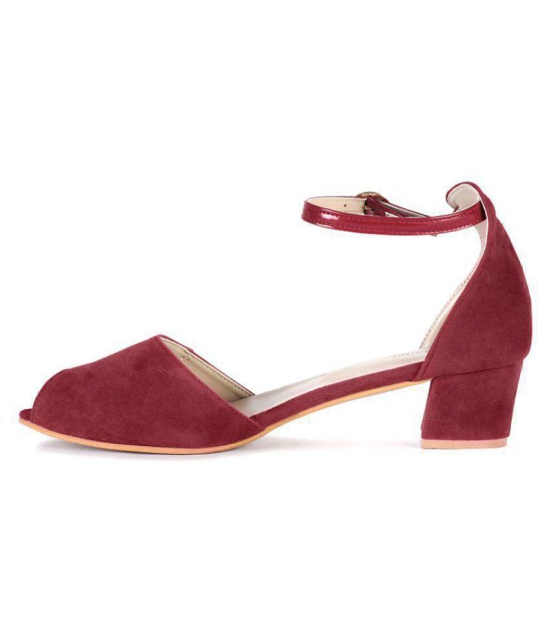 MARC LOIRE - Maroon Women's Sandal Heels - None