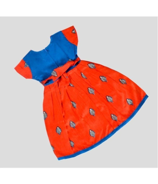 MangoPies - Red Cotton Blend Baby Girl Frock ( Pack of 1 ) - None