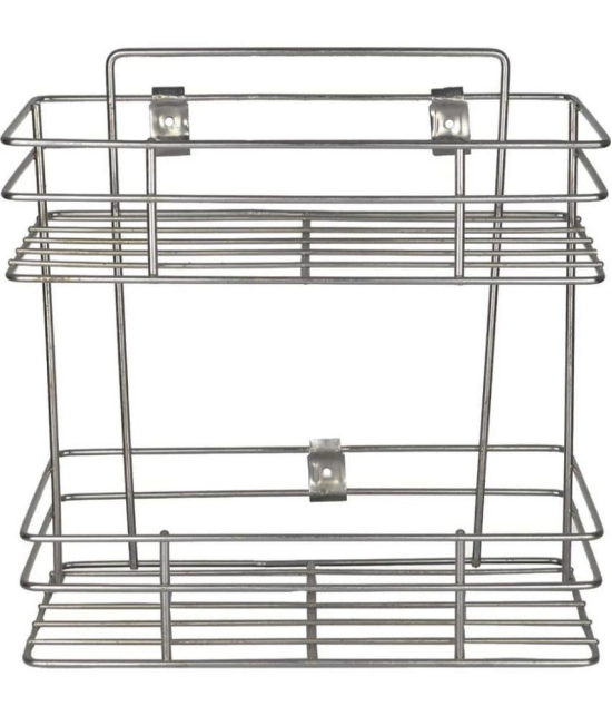 Home Lane Silver Stainless Steel Wall mount Stand ( Pack of 1 ) - Silver