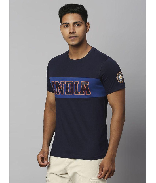 FanCode - Navy Blue Cotton Regular Fit Men's Sports T-Shirt ( Pack of 1 ) - None