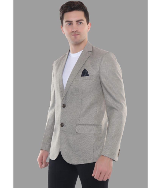 DKGF Fashion - Beige Polyester Regular Fit Men's Blazer ( Pack of 1 ) - None